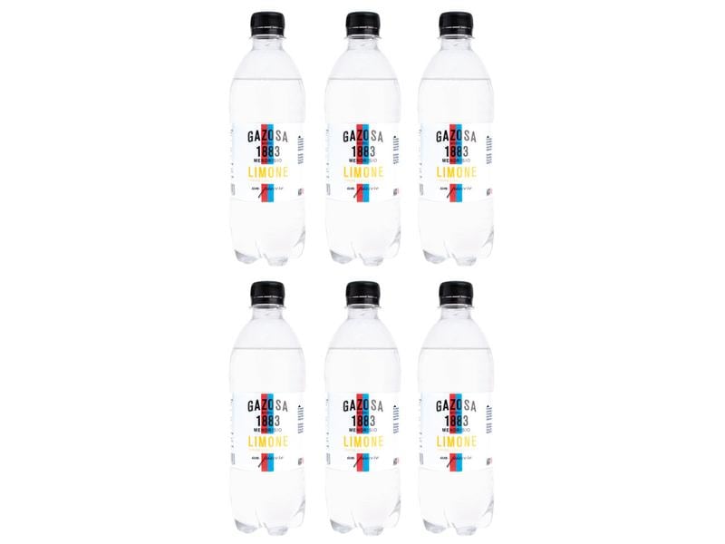 Gazosa 1883 Soft-Drinks Limonade Zitrone 6 x 0.5 l Prickelndes Erfrischungsgetränk mit Zitronenaroma