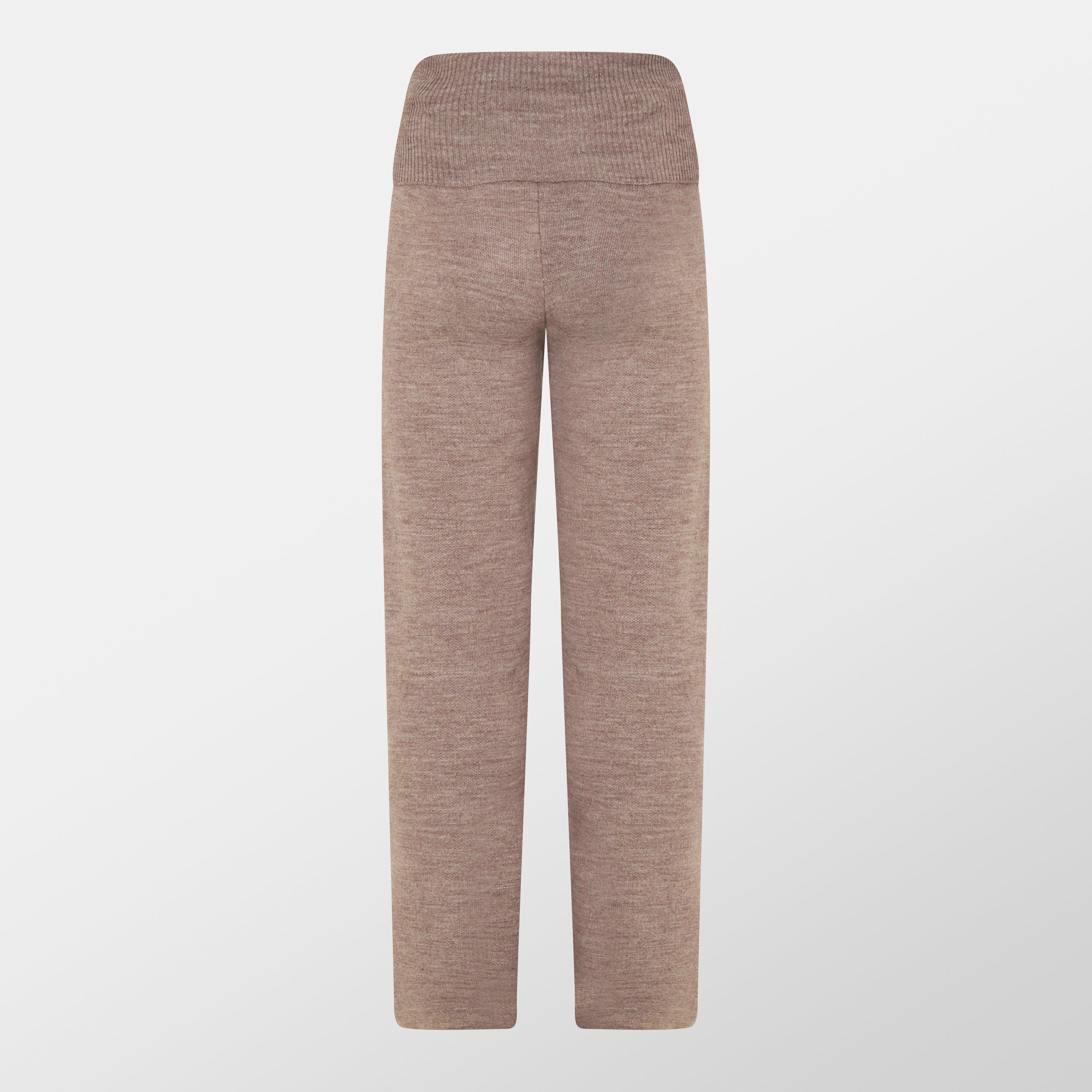 Missy Empire ME Knit Fold Over Waist Flare Trousers