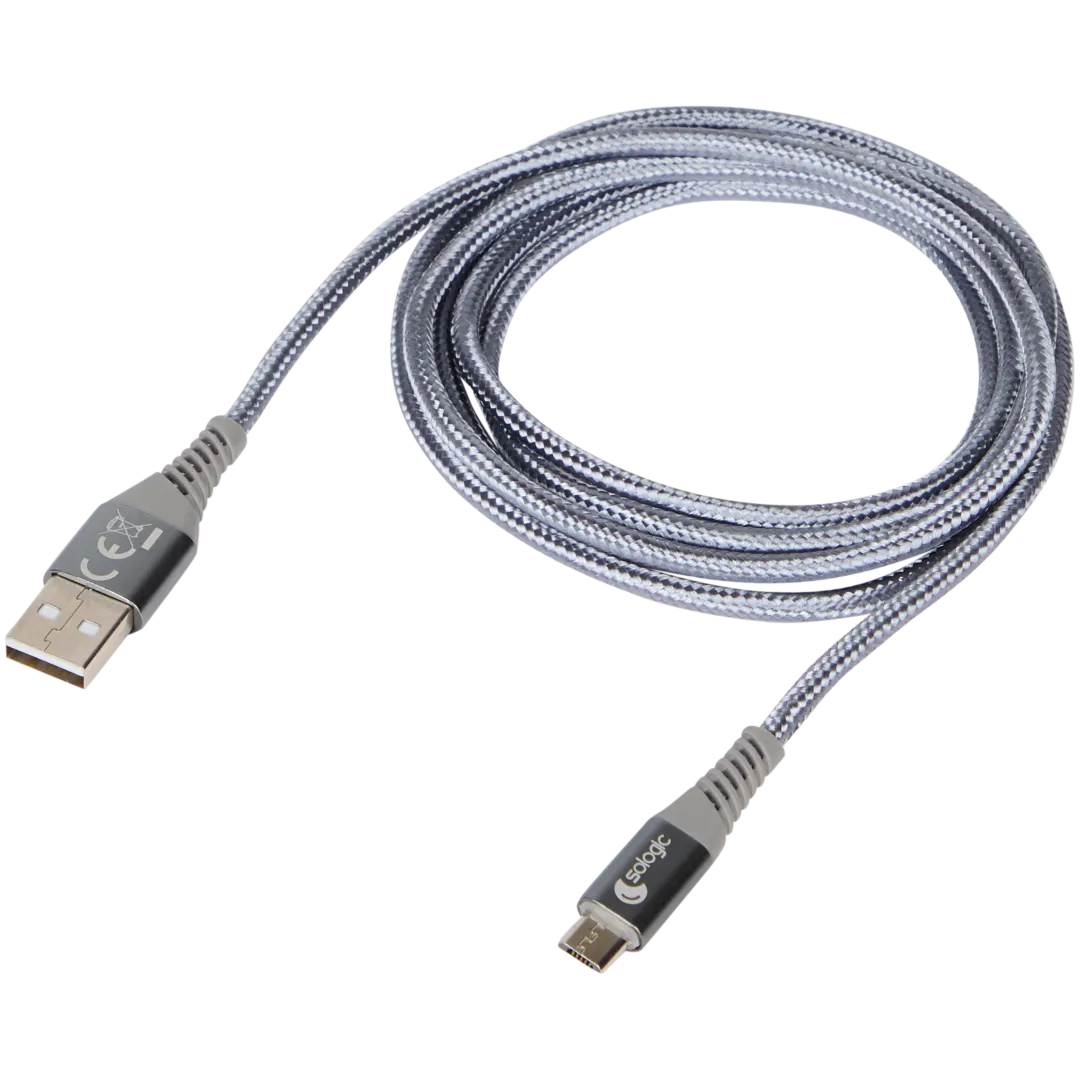 Sologic laad- en datakabel micro-USB 1,5 meter | diverse kleuren