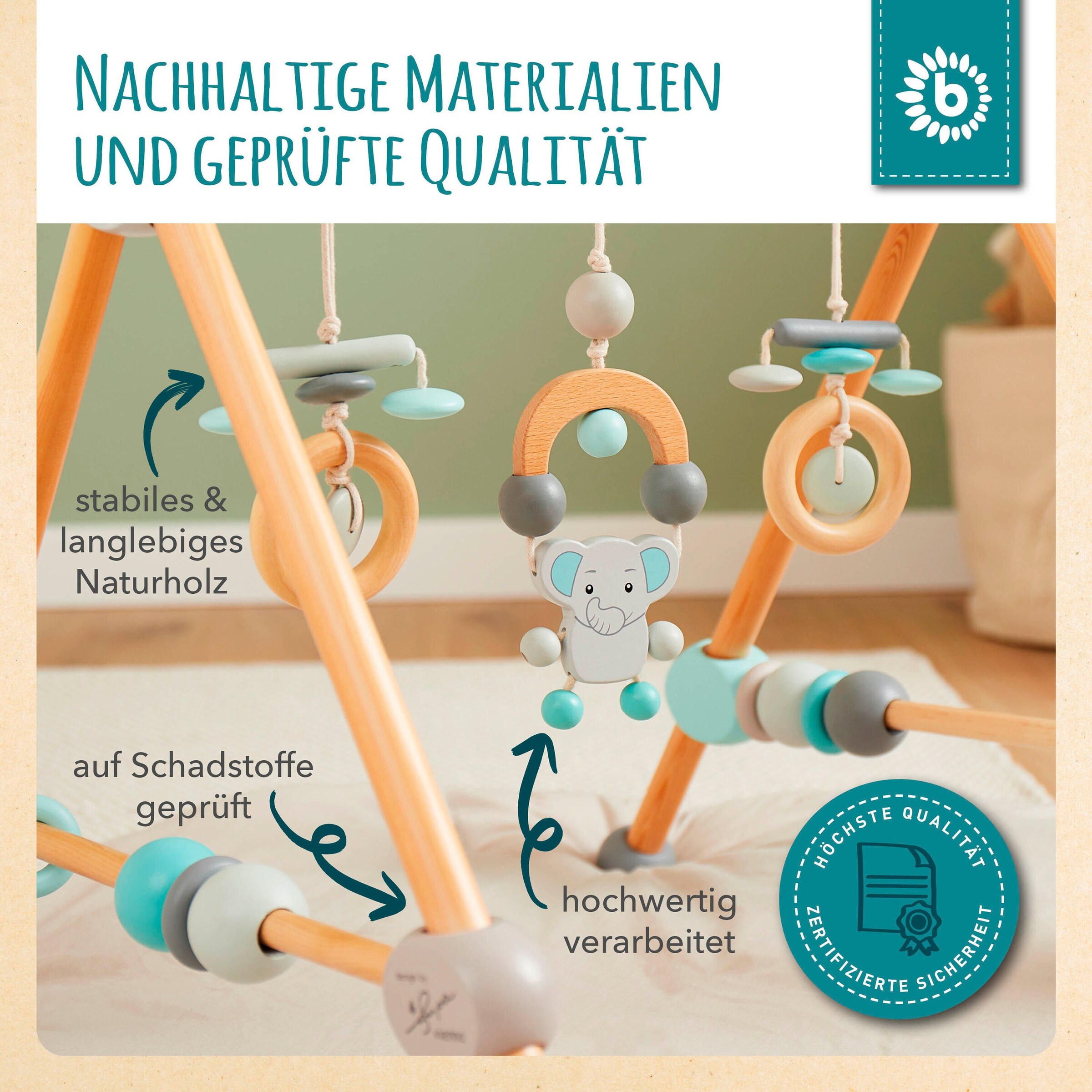 Bieco Spielbogen aus Holz - ab Geburt Blau