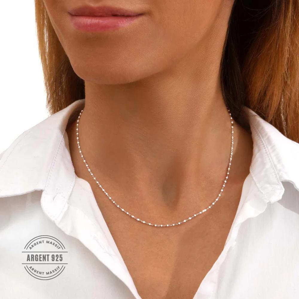 Collier Blanc Femme Clio Blue Mimi Argent
