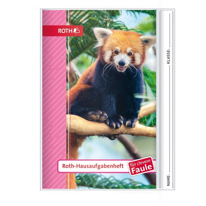 Hausaufgabenheft - Clever Kids & Tiere - Roter Panda - A5