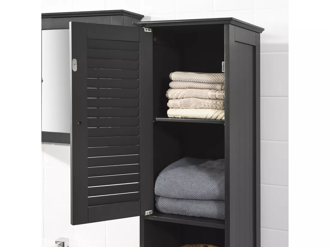 Meuble Rangement Salle De Bain Armoire Haute Meuble Colonne Placard De Rangement, Frg236-dg
