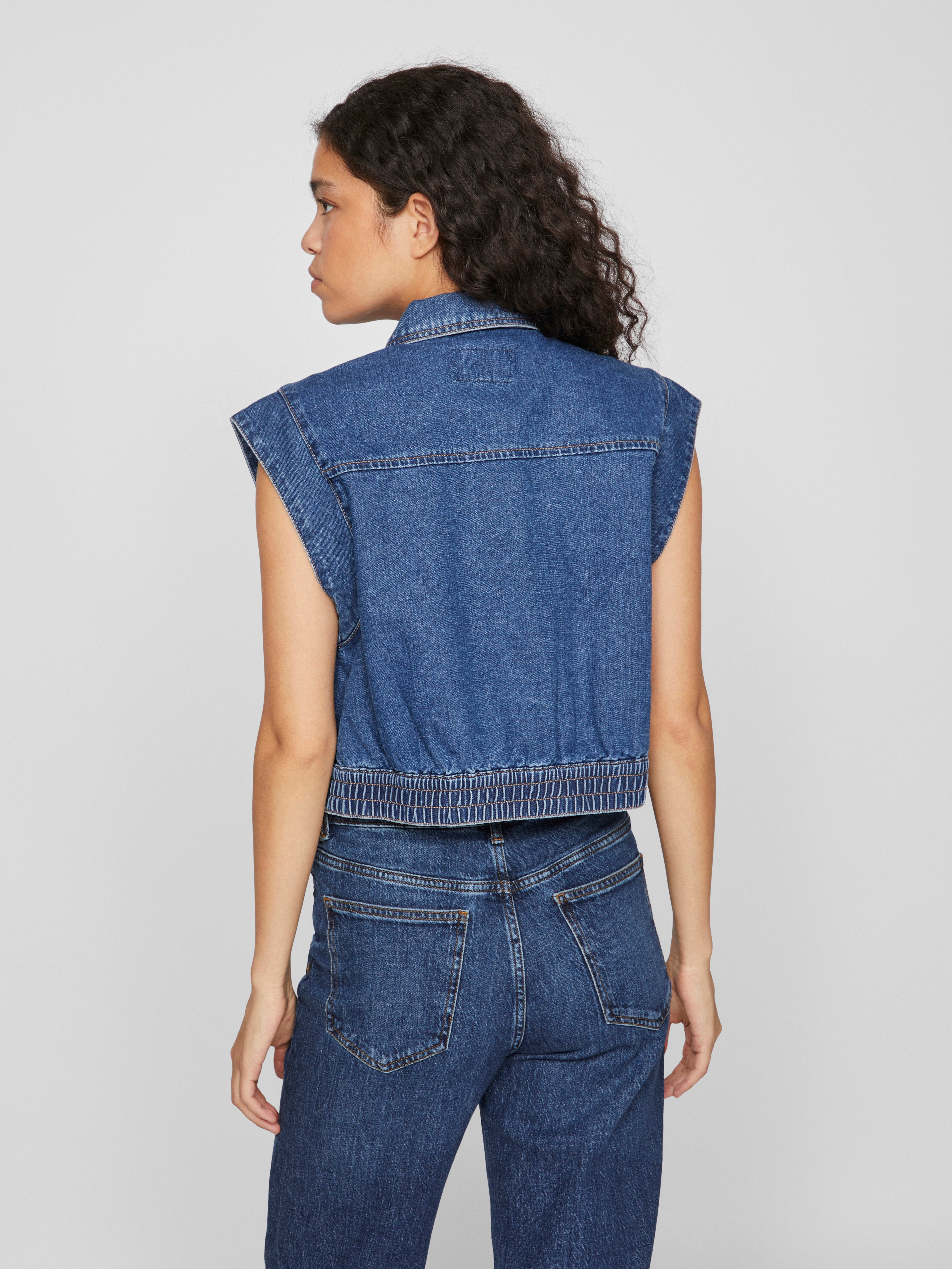 Vila  Vica S/L denimvest - Medium Blue Denim