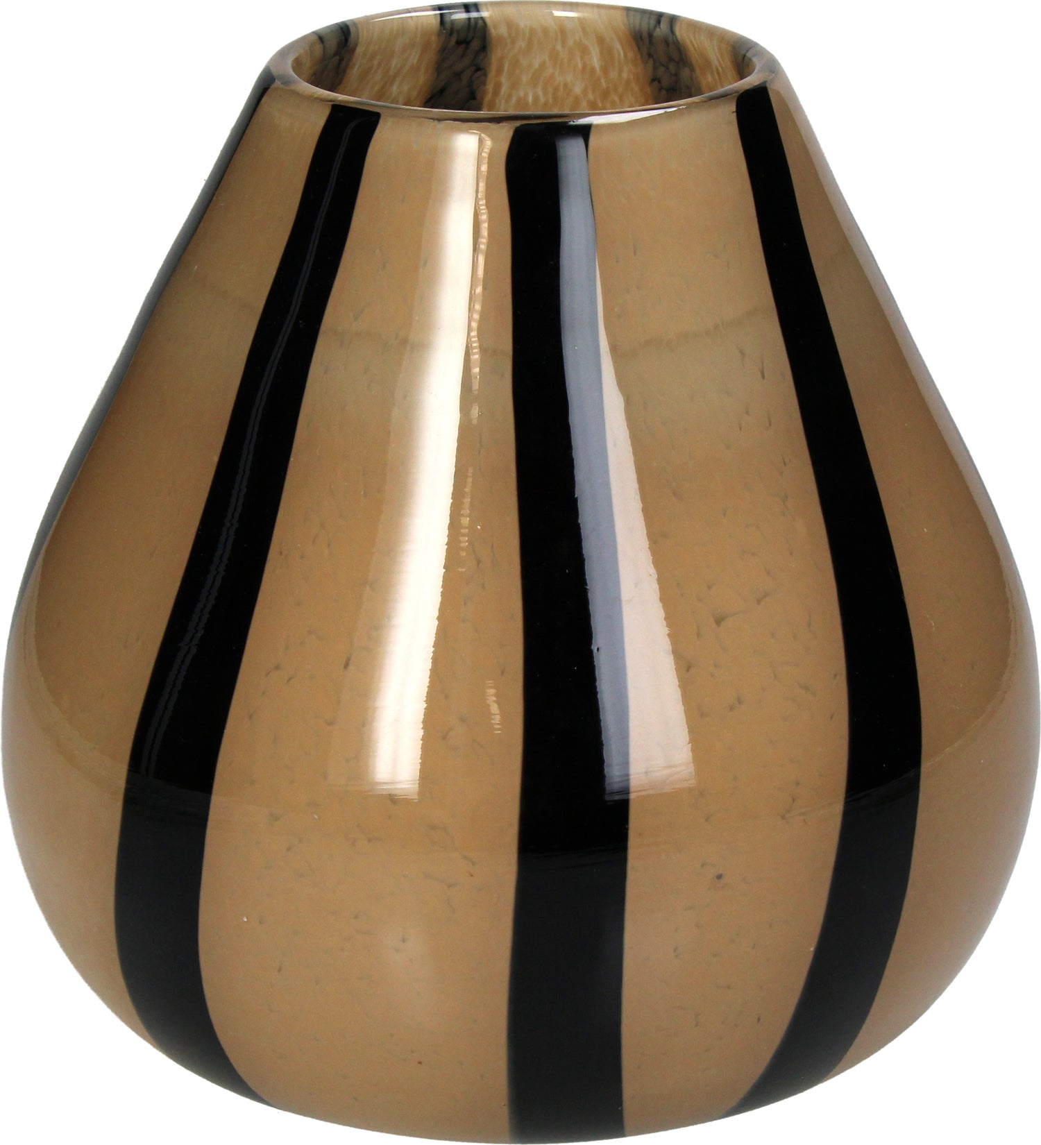 Vaas Pez beige / zwart D 19,5 H 19,5 cm