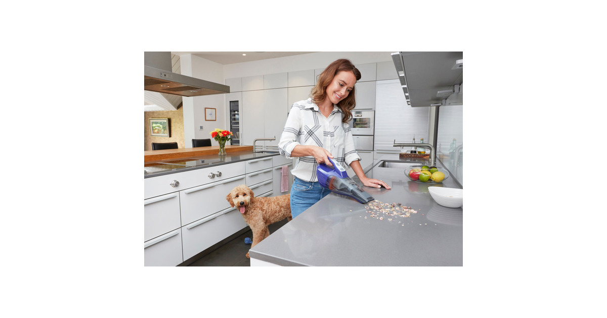 BLACK+DECKER18V 4IN1 PowerSeries Extreme PET steelstofzuiger + 12V PET Kruimeldief met dierenborstel Bundel  (Grijs/paars)