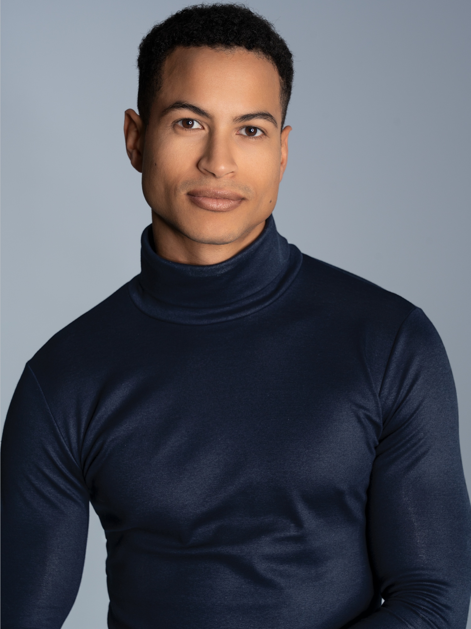 Rollkragenshirt Navy