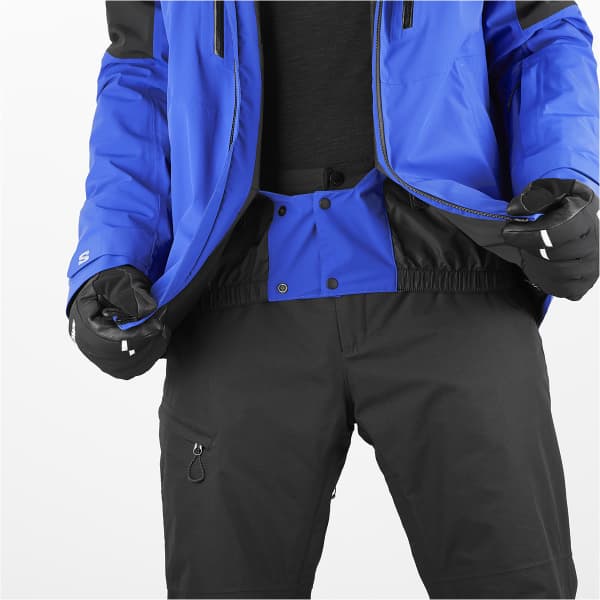 Veste de ski SALOMON BRILLIANT JACKET SURF THE WEB/DEEP BLACK