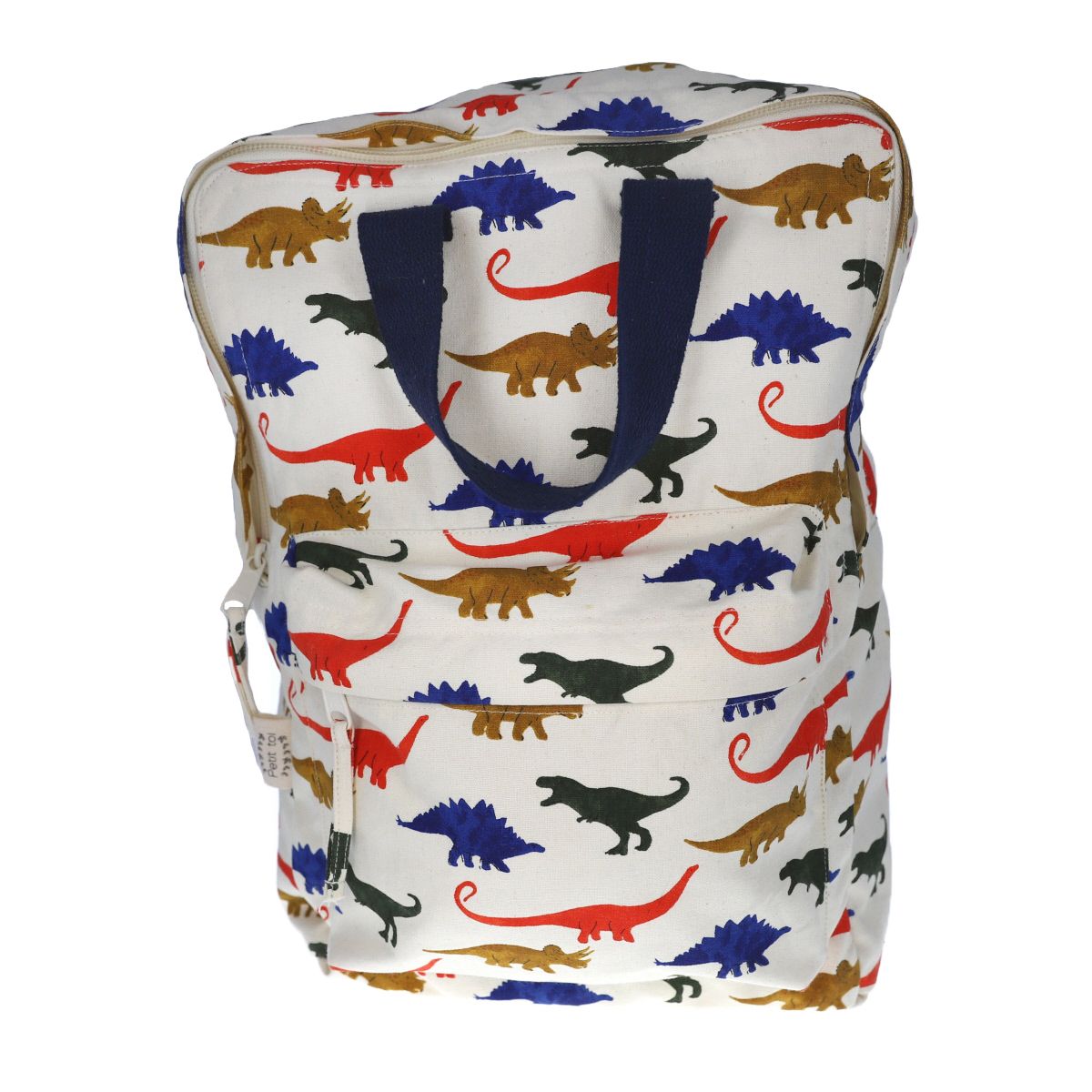 Sac à dos enfant double poignées bleues Dinosaures Petit toi
