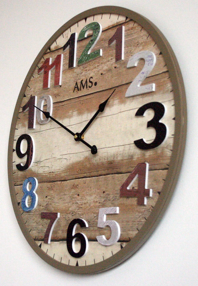 AMS 9539 Moderne wandklok, kastdiameter 50 cm