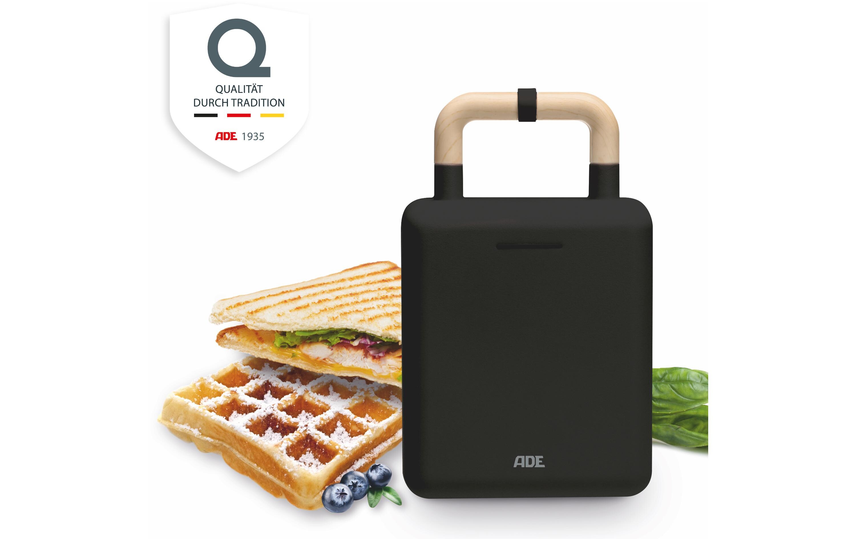 Waffeleisen SchwarzWaffeleisen mit Sandwichmaker