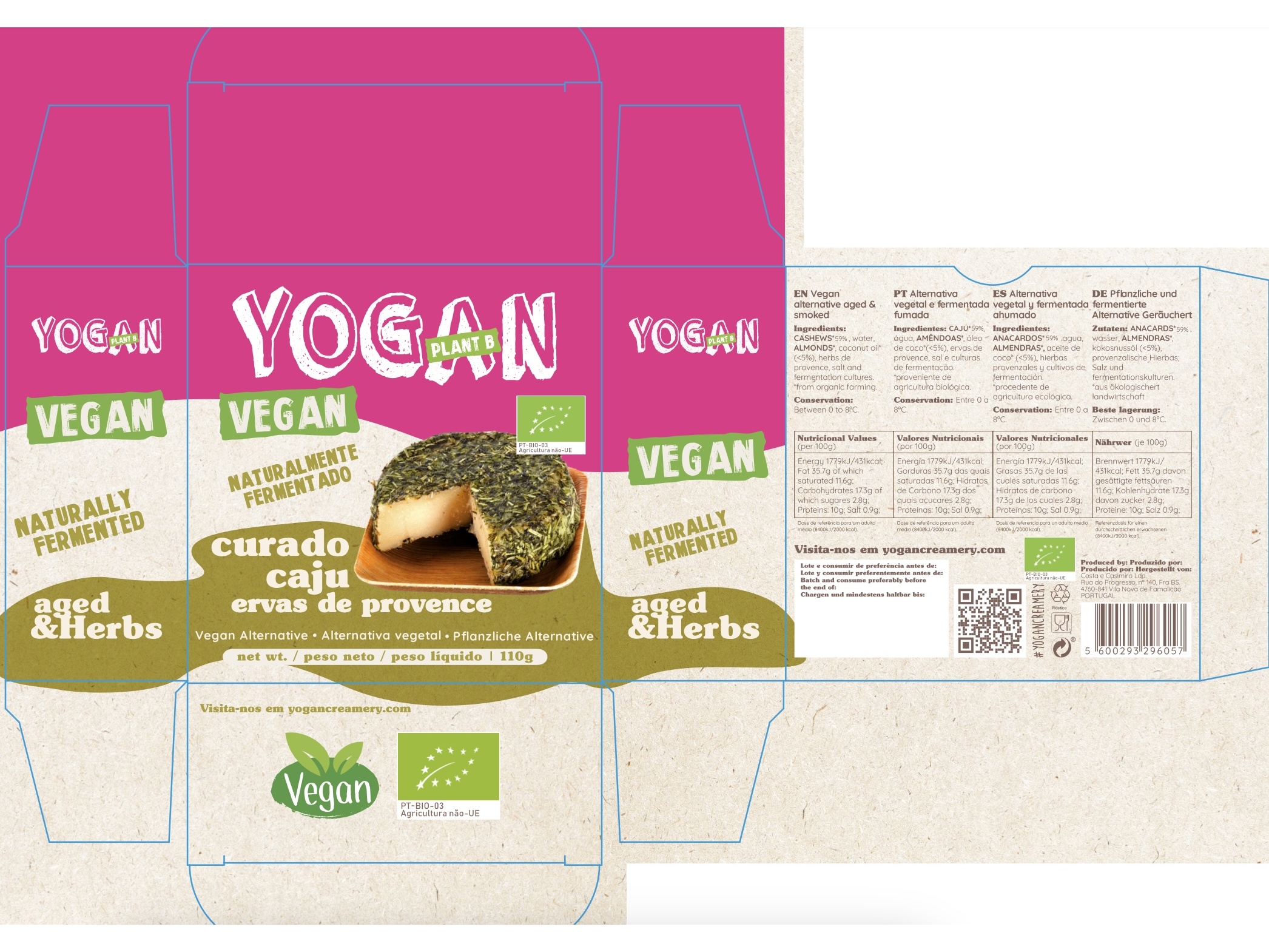 CURADO ERVAS PROVENCE YOGAN BIO VEGAN 110 G