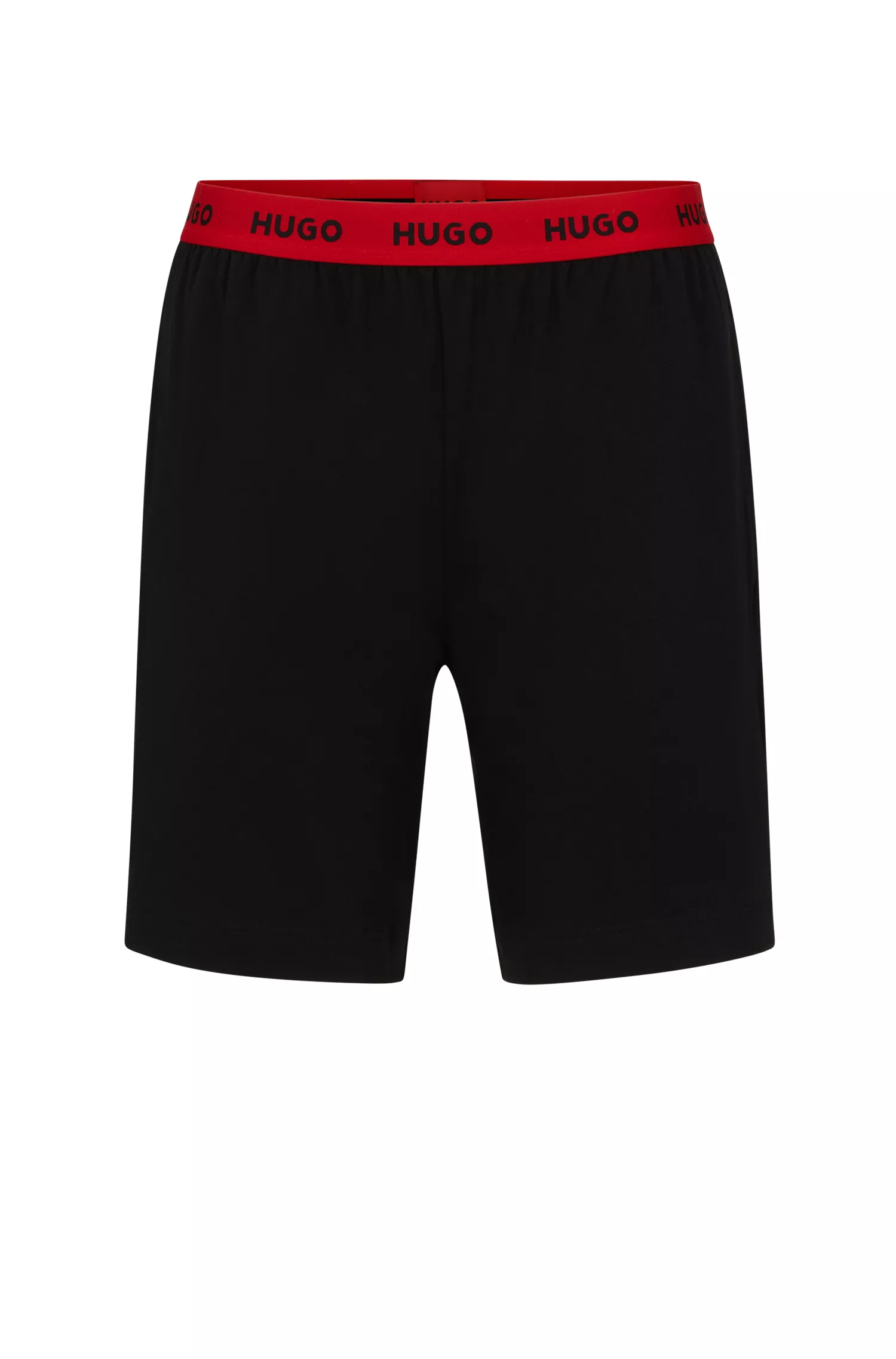 Calções de pijama HUGO vermelhos em algodão elástico com cós com a marca.