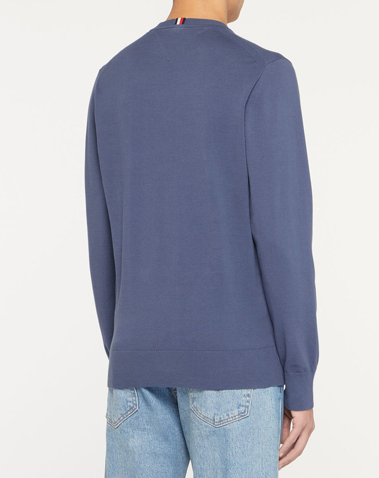 Tommy Hilfiger Pull 1985 col V bleu vintage