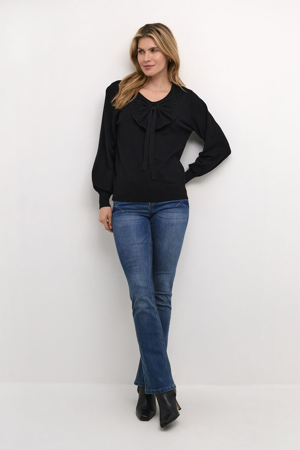 Cream CRVillea Knit Pullover Pitch black