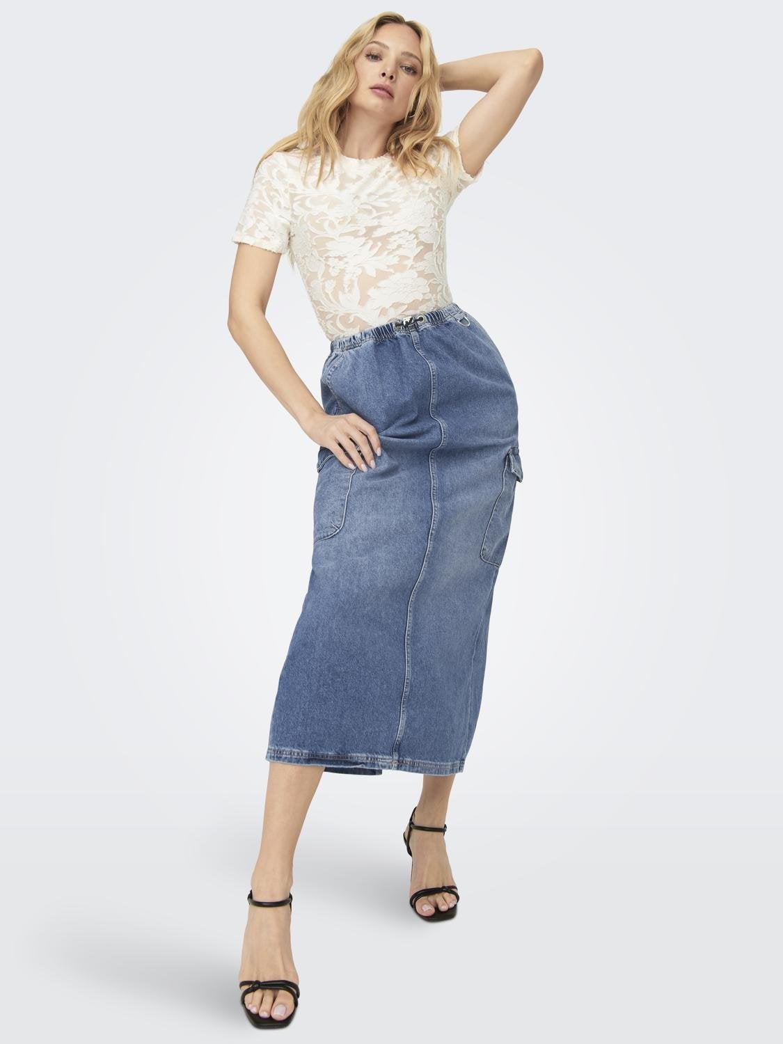 ONLSTELLA Jeansrock Medium Blue Denim
