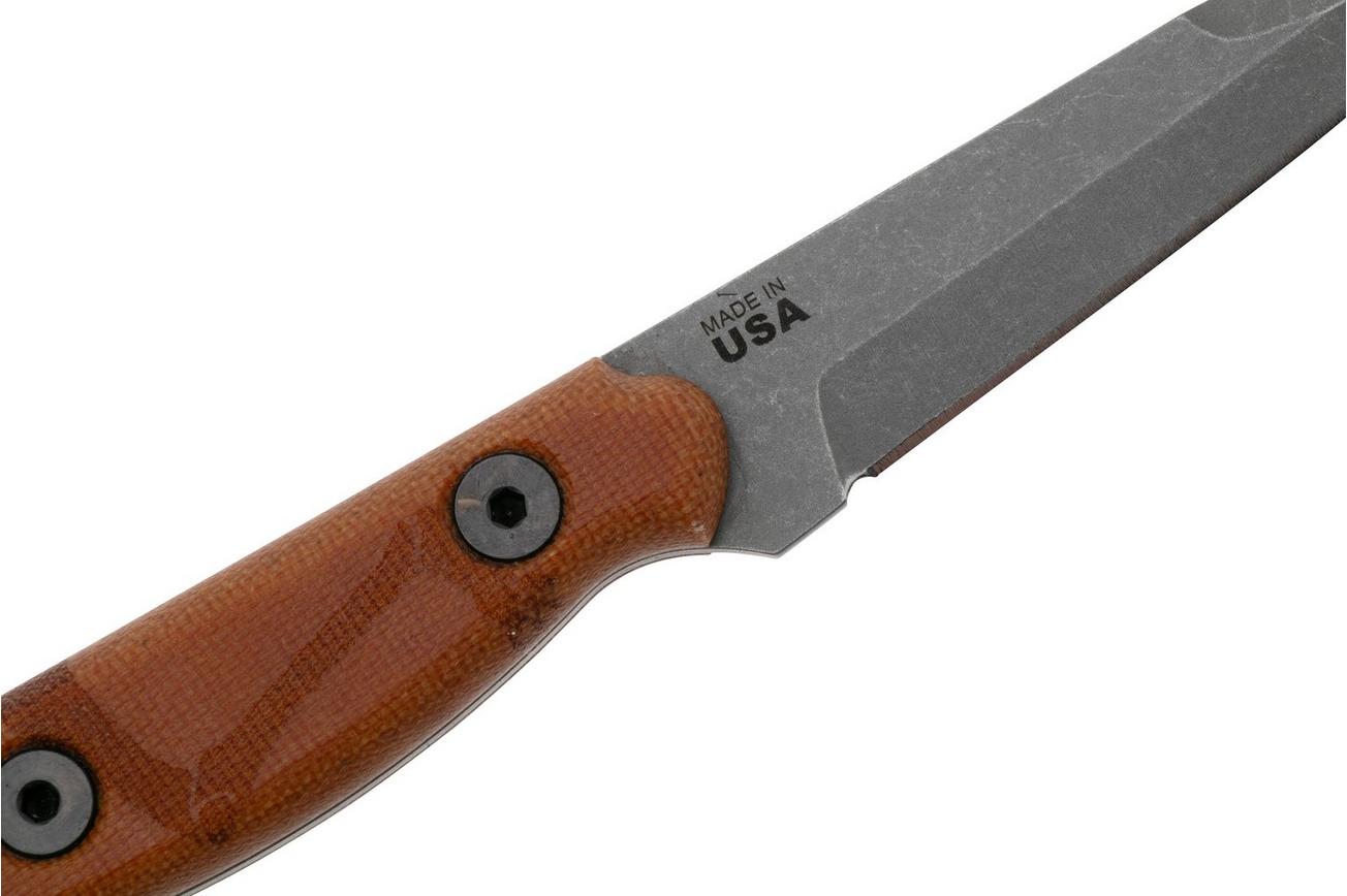 Tops El Pionero ELPO-01 Tan Canvas Micarta, vaststaand mes
