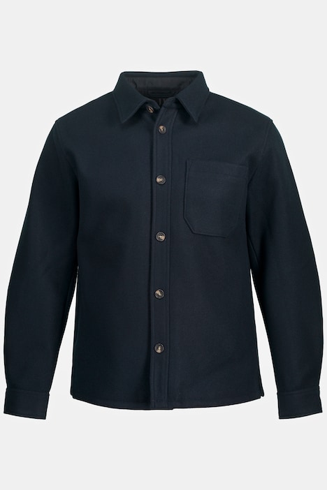 Overshirt, Kentkragen, Brusttasche, bis 8 XL