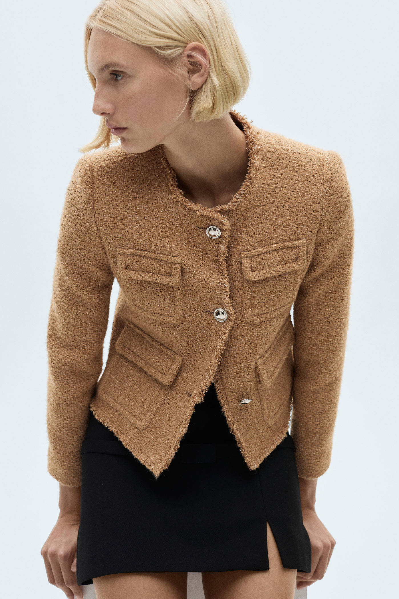 Mango blazer middenbruin