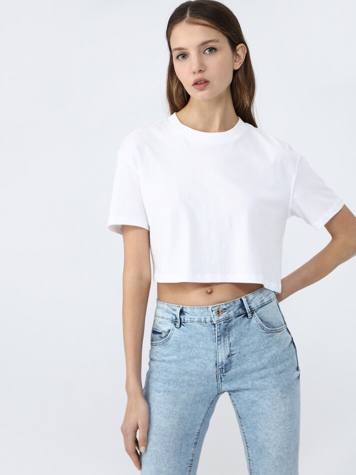 Calça jeans push-up - Azul claro