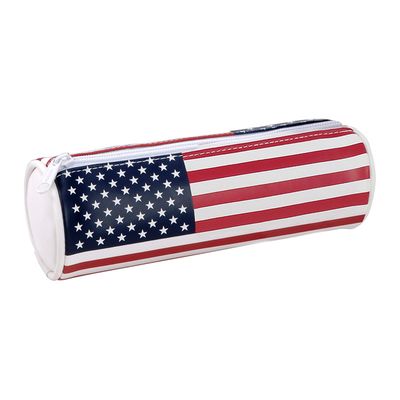 Trousse ronde World - 1 compartiment - 4 drapeaux disponibles - Viquel