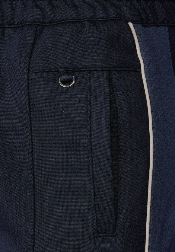Loose Fit Colourblock Hose - deep blue