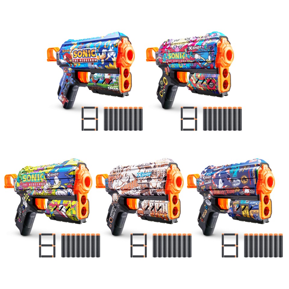 S001-X-SHOT-SKINS-FLUX(8 Darts) SONIC Assorteret