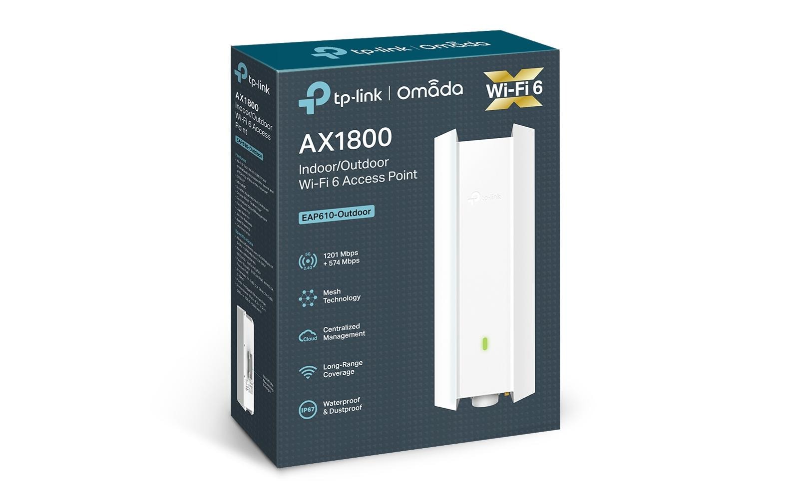 Outdoor Access Point EAP610-Outdoor<br>AX1800 Indoor/Outdoor WiFi 6 Accesspoint