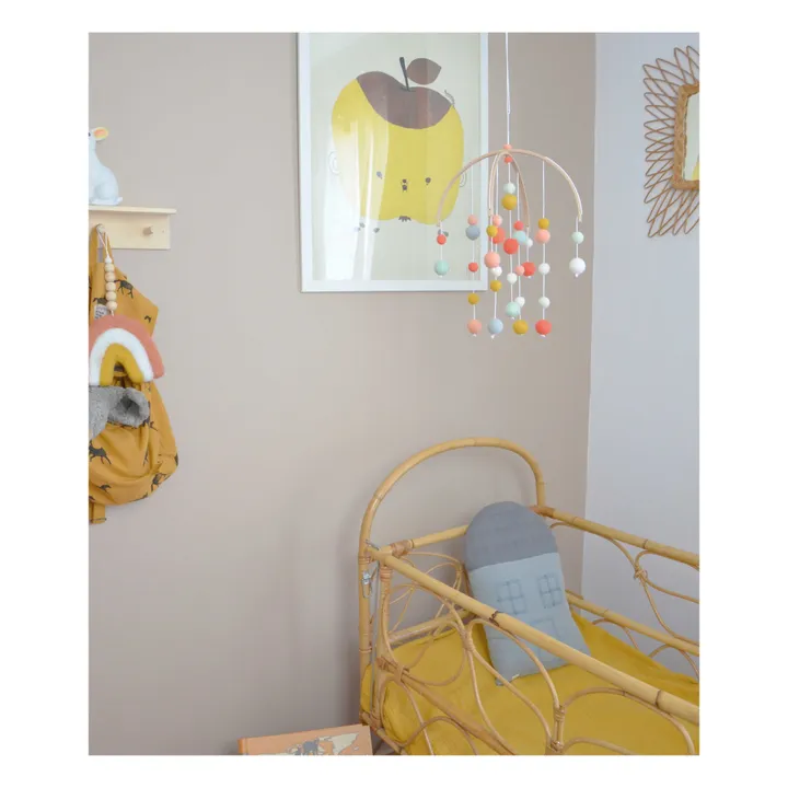 Calm Mobile en laine feutrée | Corail