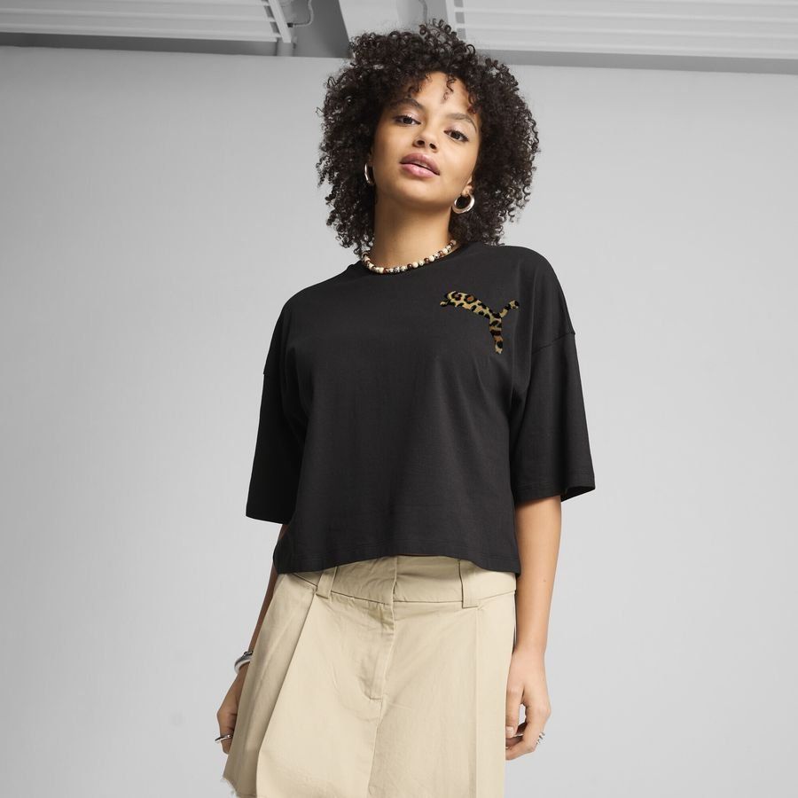 Puma LEO LUXE Oversized Kurzes T-Shirt