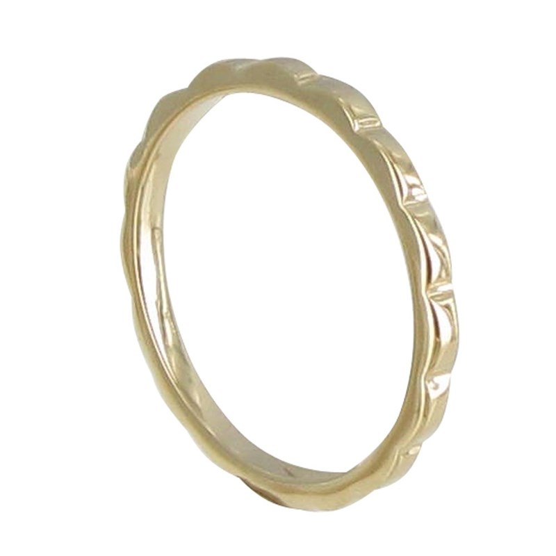 Bague Plaqué Or Anneau de Vagues