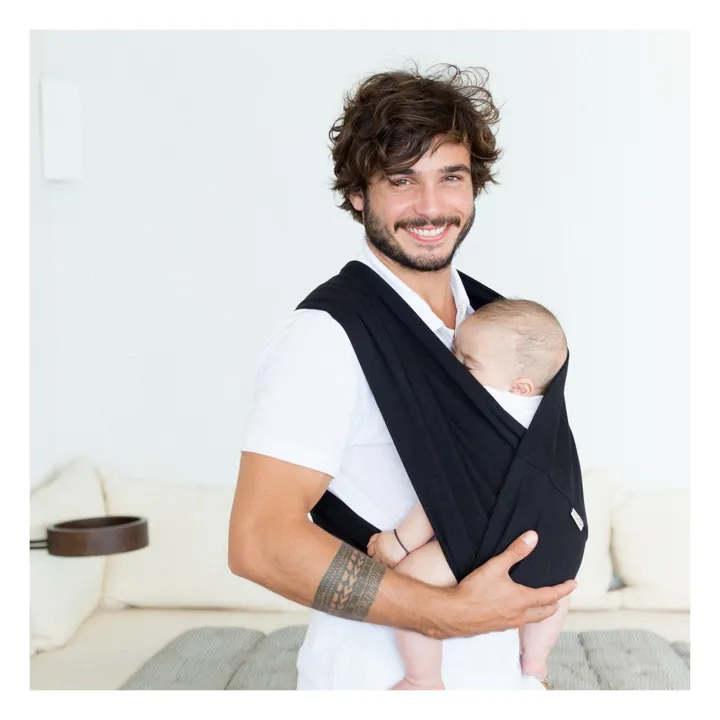 Studio Romeo Porte-bébé Black en coton bio | Noir