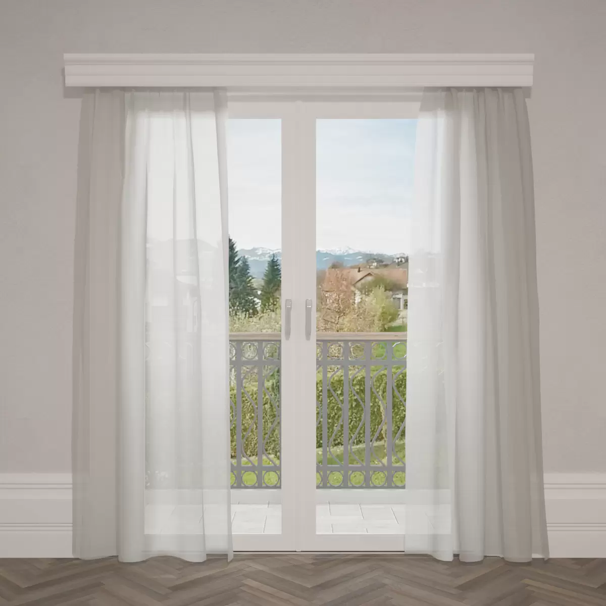 Tagvorhang Voile Gelb