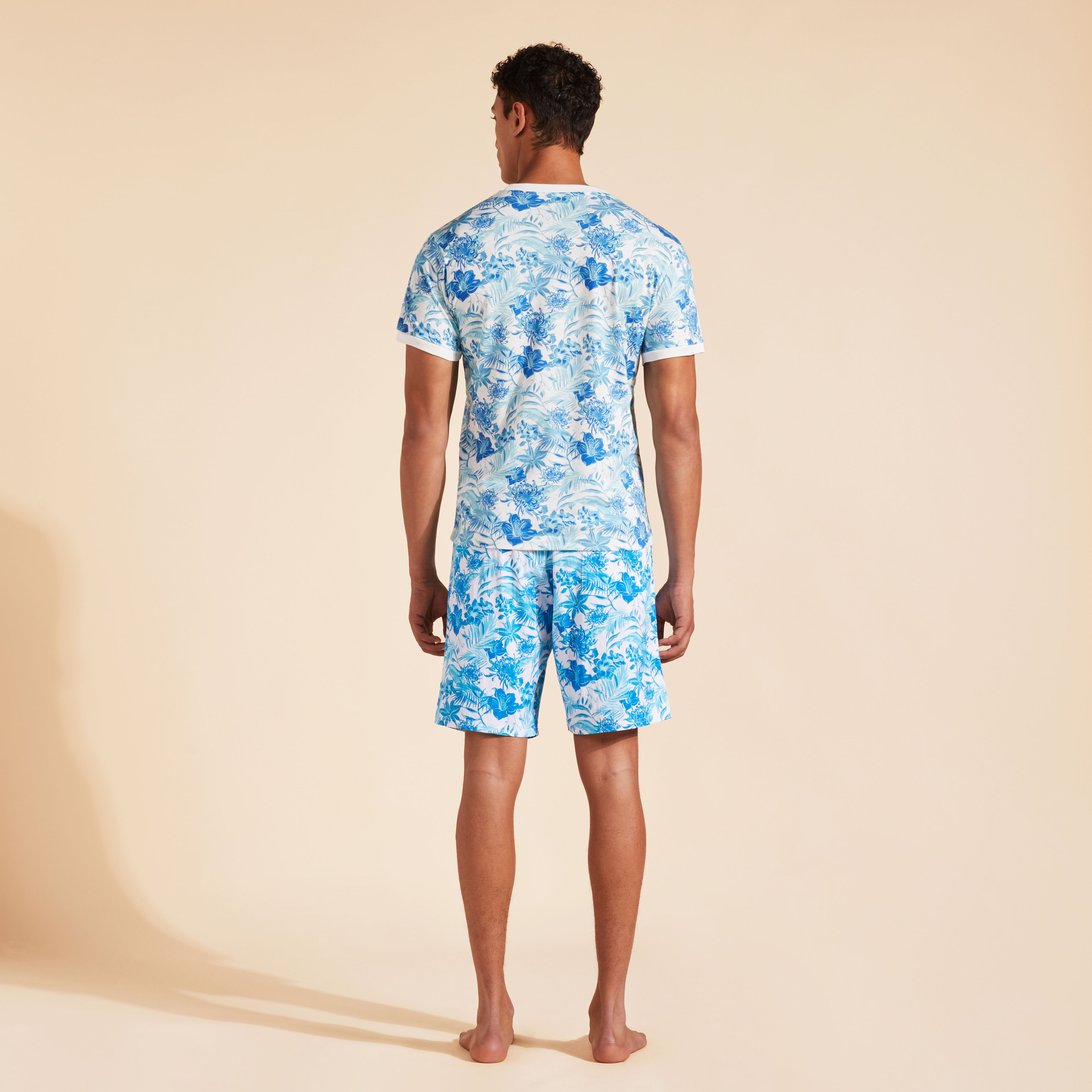 T-Shirt en Coton Homme Tahiti Flowers