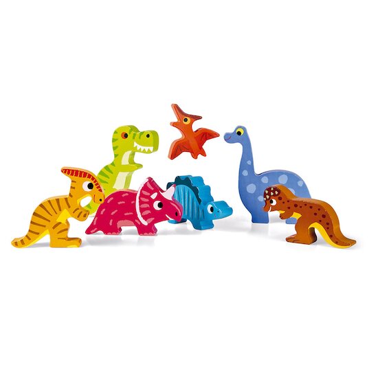 Chunky Puzzle bois 7 pièces   Dinosaures        de               Janod
