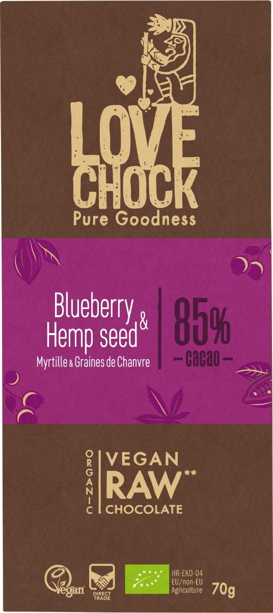LoveChock Blueberry/hempseed 85%