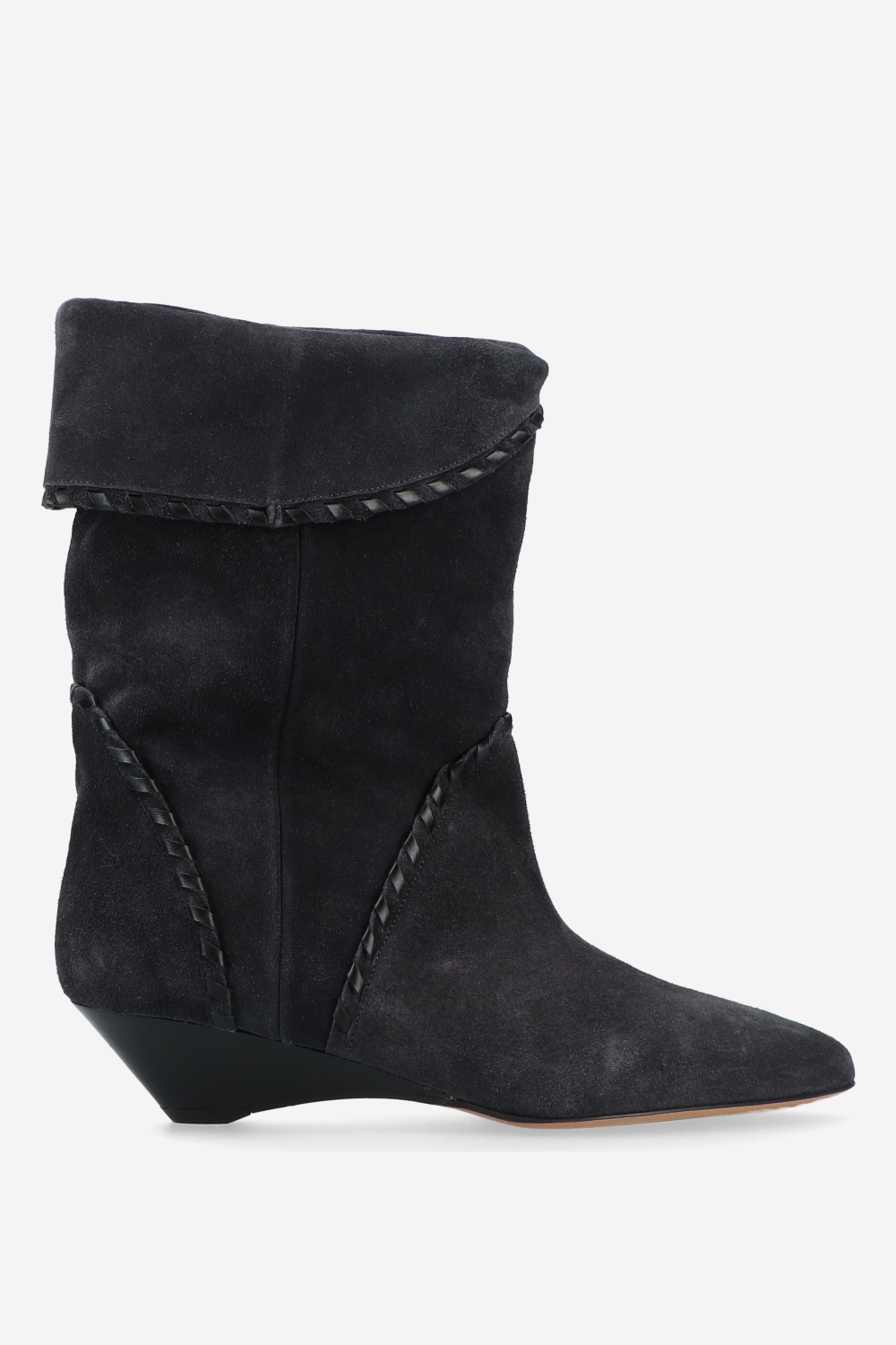 Edoa leather-trimmed suede boots