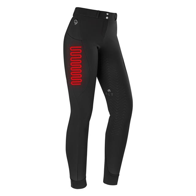 Paardrijbroek E·L·T Comfort Heat Heating Full Grip Zwart
