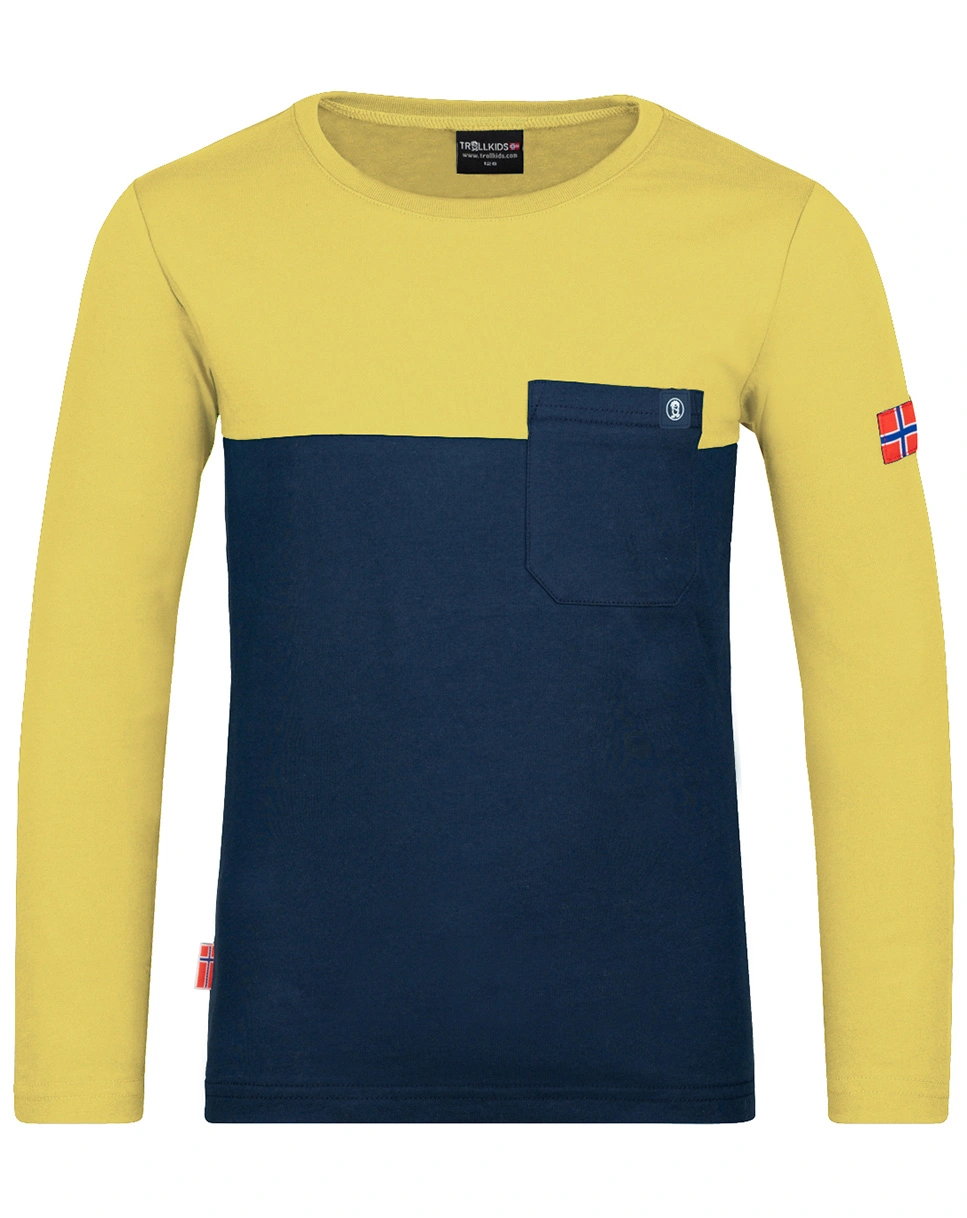 Langarmshirt BERKids in navy/hazy yellow
