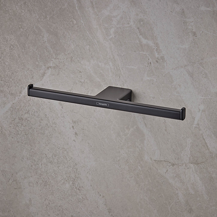 Porte rouleau papier toilette mural double noir mat Addstoris Hansgrohe