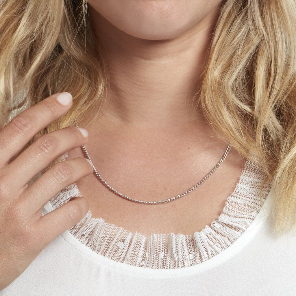 Chaîne Nairi Maille Gourmette Argent Blanc