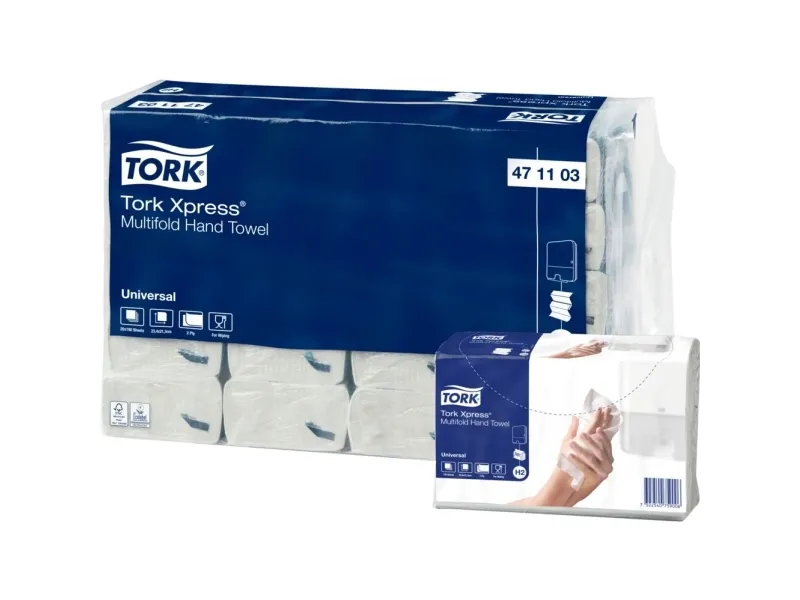 Håndklædeark Tork H2 Xpress® 2-lag hvid Multifold universal - (190 stk. x 20 pakker)