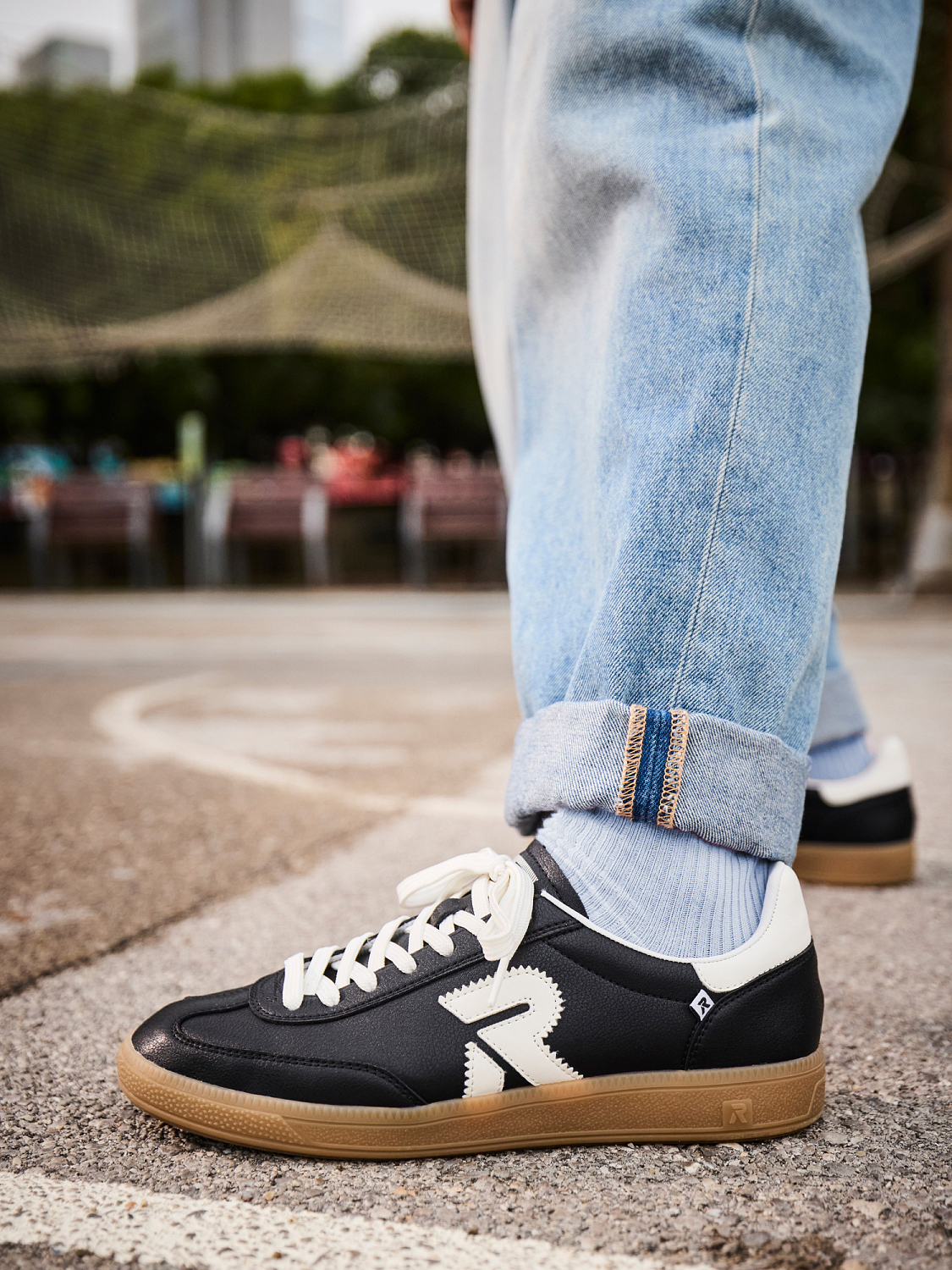 Rieker San Diego Leather Sneaker Black