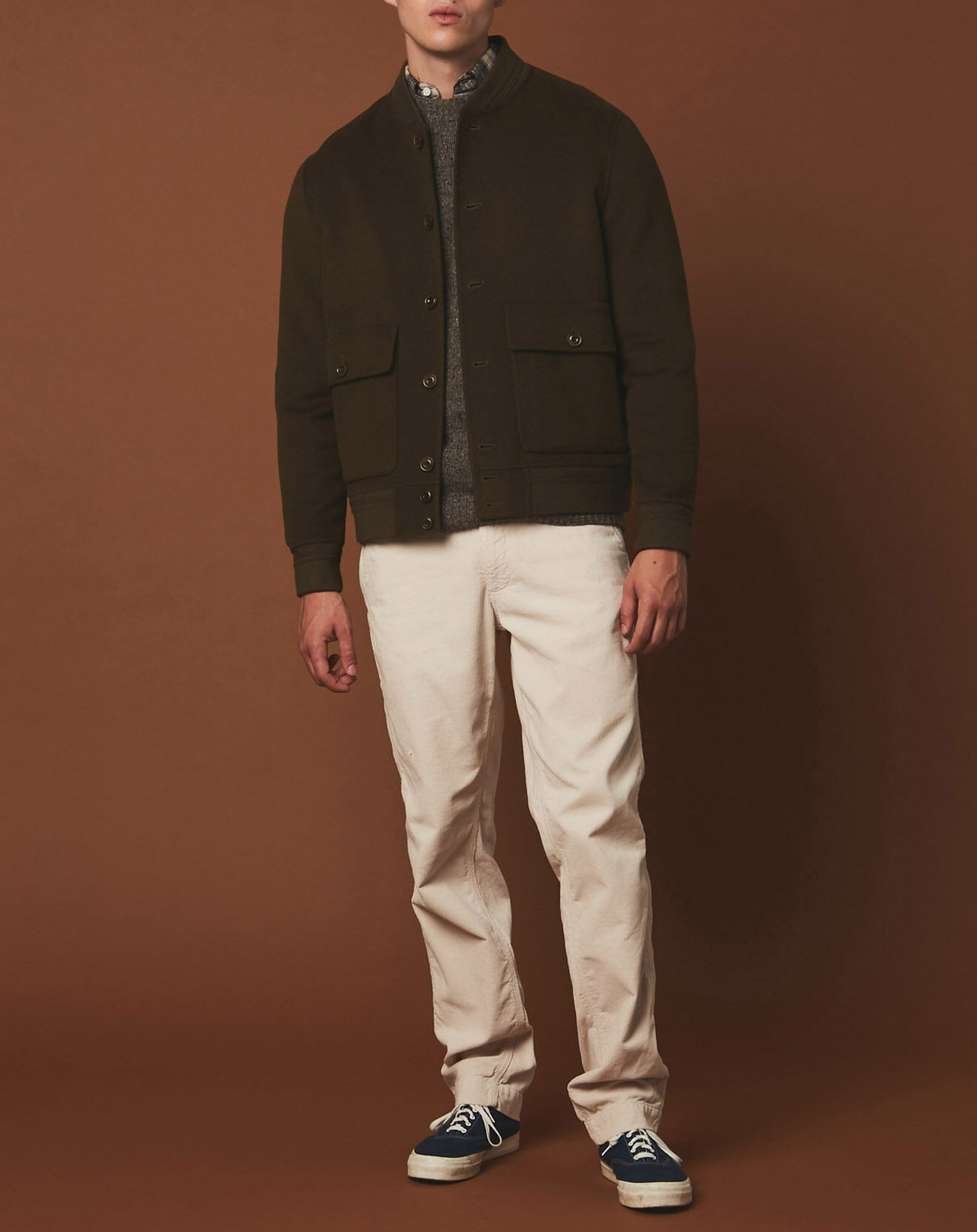 Hartford Blouson en Laine mélangée Dan army