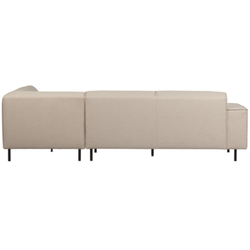 WOOOD hoekbank Roman beige geweven stof met verlenging rechts