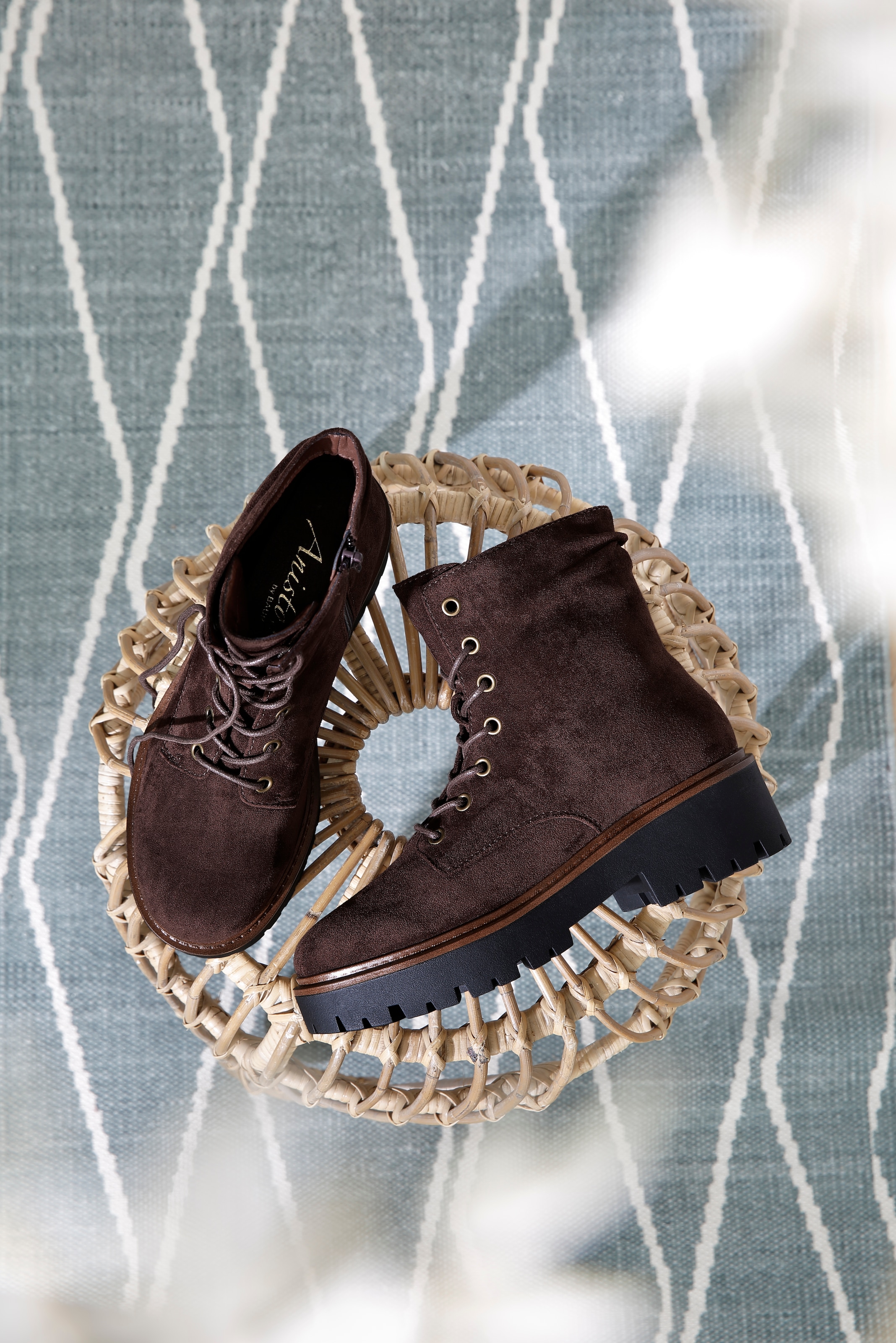 Aniston SHOES Schnürboots  , Stiefelette, Schnürboots, Blockabsatz - NEUE KOLLEKTION