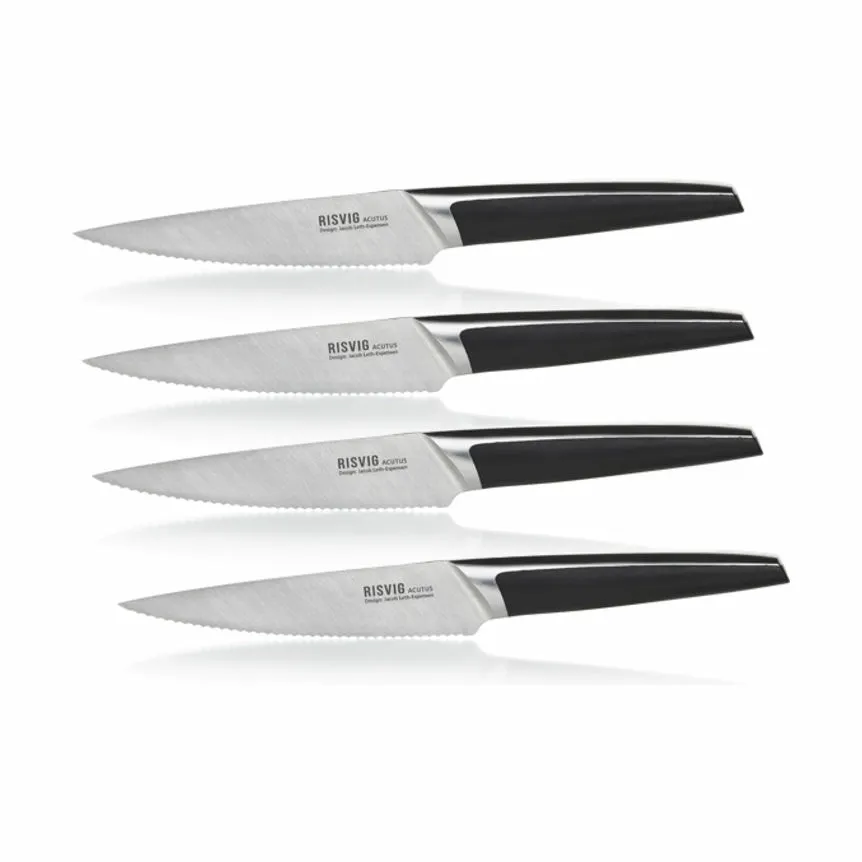RISVIG Design Acutus Steakknive - 4 dele
