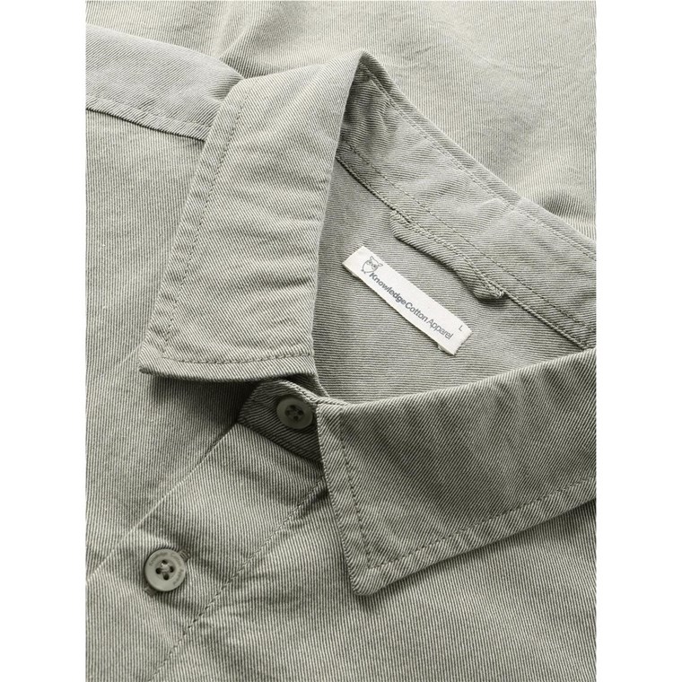 KnowledgeCotton Apparel Regular Fit Light Twill Shirt Burned Olive