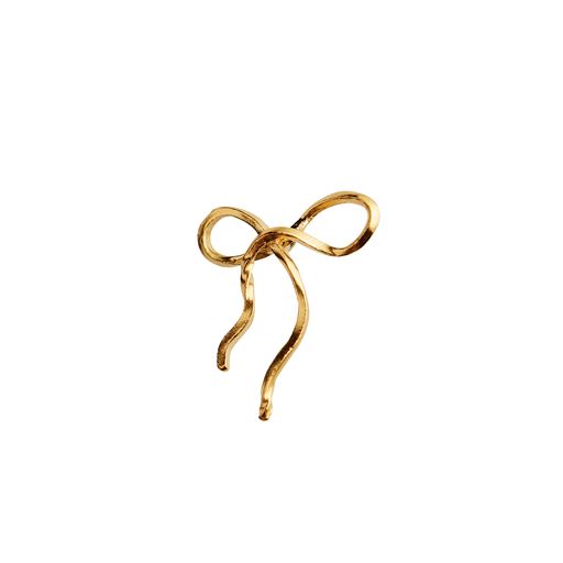 Stine A Flow Bow Ørering, Gold Plated