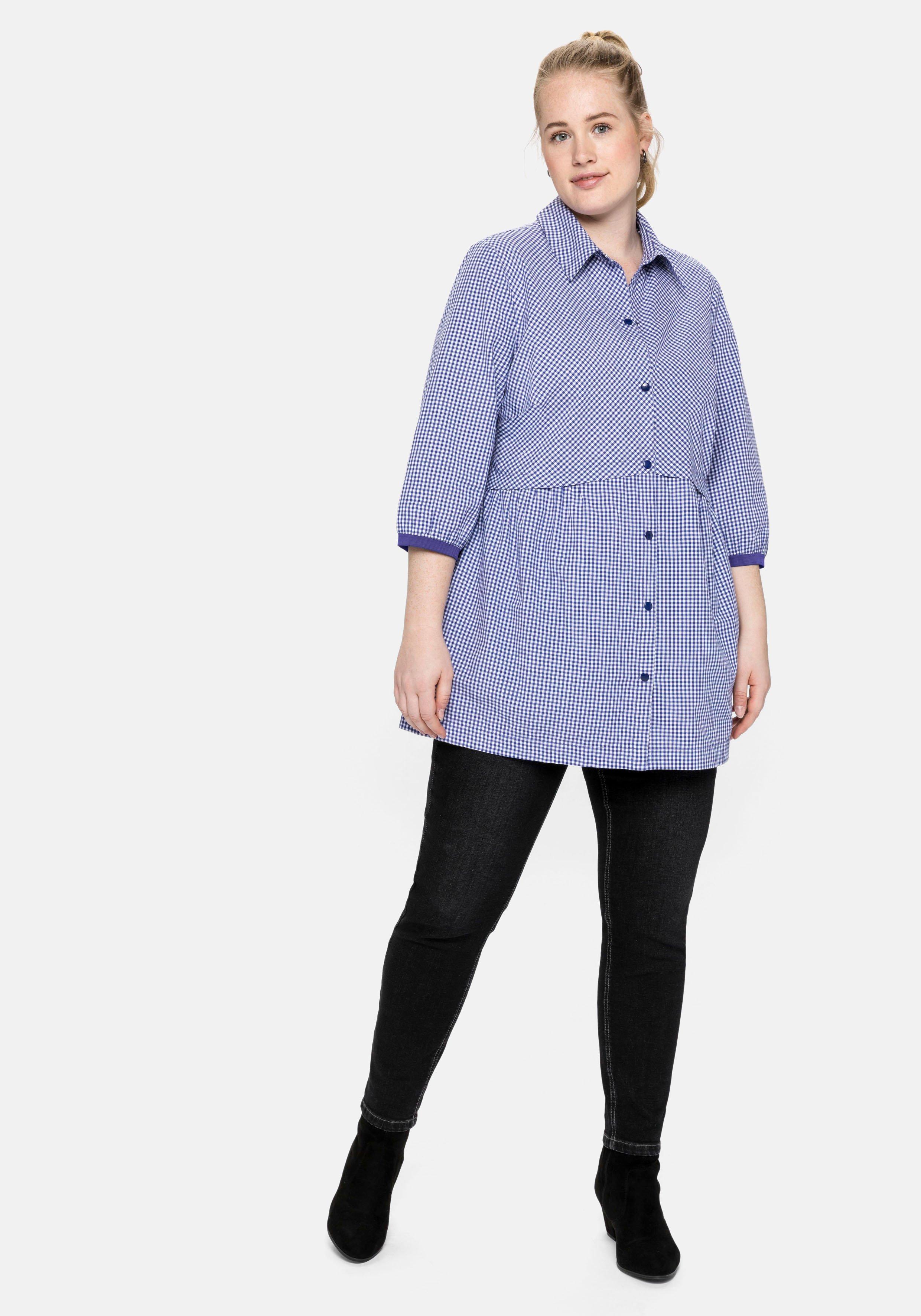 Karobluse mit 3/4-Ärmeln, in A-Silhouette